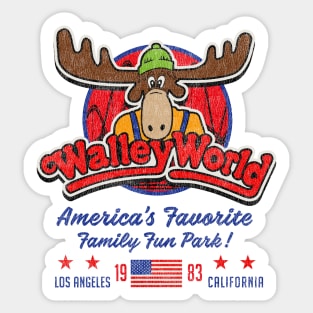 Walley World Moose 1983 Worn Sticker